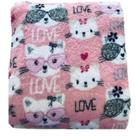 Cobertor Solteiro 2,00m x 1,80m kids Celta Soft Estampado Corttex Love Cats