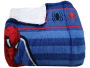 Cobertor Solteiro C/Sherpa Spider Man Azul Jolitex