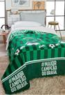 Cobertor Solteiro Palmeiras Jolitex Com Sherpa 1,50x2,00 M
