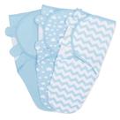 Cobertor Swaddle Comfy Cubs, fácil de ajustar, pacote com 3, 0 a 3 meses