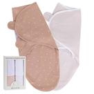 Cobertor Swaddle Ely's & Co. Pacote ajustável com 2 unidades de algodão rosa