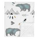 Cobertor Swaddle Sweet Jojo Designs Bear Mountain em aquarela