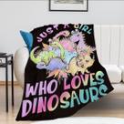 Cobertor SweetFox Just A Girl Who Love Dinossauros 125x150cm