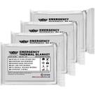 Cobertor térmico de emergência Mylar EVERLIT Survival, pacote com 4