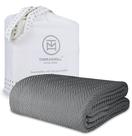 Cobertor Threadmill Luxury Cotton Twin Size Dark Grey 350GSM