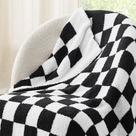 Cobertor Throw Bedsure xadrez preto 125x150cm, supermacio