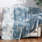 Cobertor Throw Blanket Jinchan Boho 100% algodão, musselina, tamanho duplo