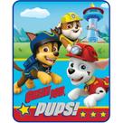 Cobertor Throw Paw Patrol vermelho e azul 125 x 100 cm