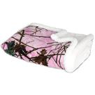 Cobertor TrailCrest Sherpa Fleece reversível 76x107 cm Rosa Camo