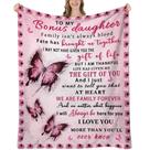 Cobertor UHANKRU Butterfly Bonus Daughter 150x125cm de flanela
