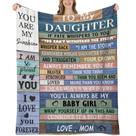 Cobertor UHANKRU Daughter Gift de flanela macia 150x125 cm