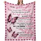 Cobertor UHANKRU Goddaughter Pink Butterfly 150x125 cm