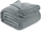Cobertor Utopia Bedding Flannel Fleece Cool Grey Queen Size