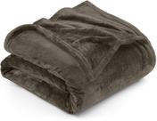 Cobertor Utopia Bedding Fleece Queen Size Brown 300GSM Soft