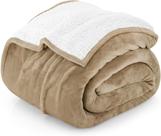 Cobertor Utopia Bedding Sherpa King Size Camel 229x259cm
