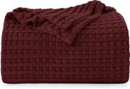 Cobertor Utopia Bedding Waffle 100% algodão 300 g/m2 cor de vinho