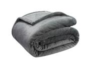 Cobertor Velour 300g Casal 180x220 Microfibra Camesa Cinza
