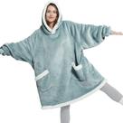 Cobertor vestível Bedsure Bleanket Hoodie Sherpa Light Green
