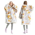 Cobertor vestível com capuz Bedsure Corgi estampado para adultos e crianças Cobertor vestível com capuz Bedsure Corgi estampado para adultos e crianças