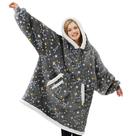 Cobertor vestível com capuz Giggling Getup Grey Sherpa Pocket