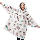 Cobertor vestível com capuz Giggling Getup Sherpa Fleece Cozy Cobertor vestível com capuz Giggling Getup Sherpa Fleece Cozy