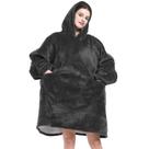 Cobertor vestível com capuz Kinisa Sherpa Fleece para adulto