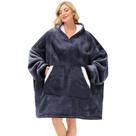 Cobertor vestível com capuz Kipswiza Oversize cinza escuro Cobertor vestível com capuz Kipswiza Oversize cinza escuro