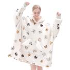 Cobertor vestível com capuz Touchat Oversized Sherpa para mulheres