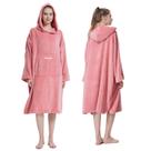 Cobertor vestível de pelúcia Changing Robe Hiturbo, poliéster rosa