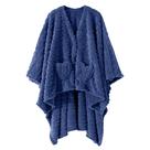 Cobertor vestível Mowkim Sherpa Fleece Dusty Blue para adultos