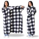 Cobertor vestível Super Blanky xadrez, mangas 180x152cm