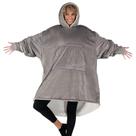Cobertor Vestível The Comfy Original - Microfibra e Sherpa Cinza