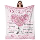 Cobertor Vinezo, presente de 15º aniversário para menina, 50x60cm, poliéster Cobertor Vinezo, presente de 15º aniversário para menina, 50x60cm, poliéster