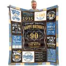 Cobertor VXDRZGT 90º aniversário 150 x 125 cm - Homem de 90 anos