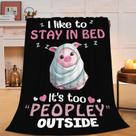Cobertor Wosabee Pig Soft Plush Fleece Animal Throw 100x125cm