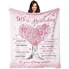 Cobertor XALAZY, 90º aniversário, presentes para mulheres, 130x150cm Cobertor XALAZY, 90º aniversário, presentes para mulheres, 130x150cm