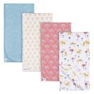 Cobertores de recebimento Gerber 100% algodão de flanela 76x76cm (pacote 4)