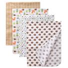 Cobertores de recepção de flanela de algodão para bebês Gina Era 4 unidades 76x76cm
