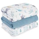 Cobertores LYRICHOM BABY Kit com 3 Mantas de Musselina 97x102 cm