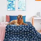 Cobertores para cães Rezutan, flanela lavável para cães grandes, azul marinho