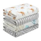 Cobertores Swaddle Featherhead, pacote com 4, 120 x 120 cm de algodão