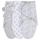 Cobertores The Peanutshell Baby Swaddle, pacote com 3, Grey Safari Stars