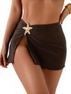 Cobertura de maiô MakeMechic Starfish, minissaia marrom