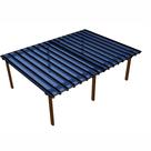 Cobertura Policarbonato Alveolar 8,00m x 6,00m - Azul 4mm