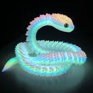 Cobra impressa em 3D SGYYSG móvel articulada 76 cm noctilucente