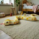 Cobra Pelúcia Serpente Realista 70cm Píton Anaconda Cor:Amarela