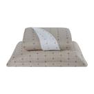 Cobre Leito 2 Peças Solteiro Percal 200 Fios Decor 100% Poliéster - Avelã