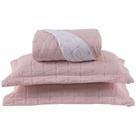 Cobre Leito 3 Peças Casal Percal 200 Fios Cristal 100% Poliéster - Rose