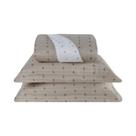 Cobre Leito 3 Peças King Percal 200 Fios Decor 100% Poliéster - Avelã