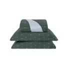 Cobre Leito 3 Peças Queen Percal 200 Fios Decor 100% Poliéster - Verde Cobre Leito 3 Peças Queen Percal 200 Fios Decor 100% Poliéster - Verde